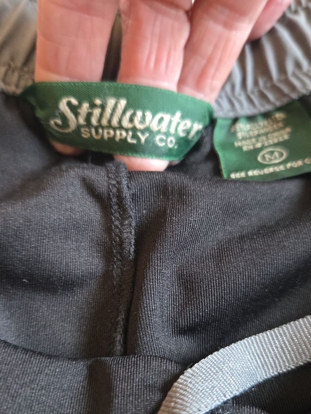 Stillwater Supply Co. Gray Laser-Cut Hem Women's Skorts-Elastic Waist - Picture 9 of 10